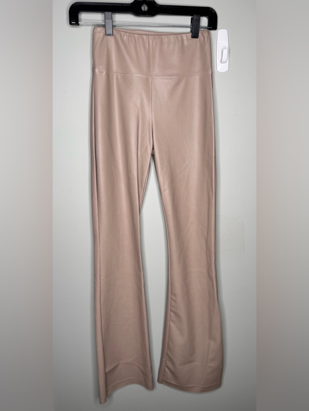 Enza Costa Women’s Tan Bell Bottom Flare Faux Leather Leggings Pants - Size 0